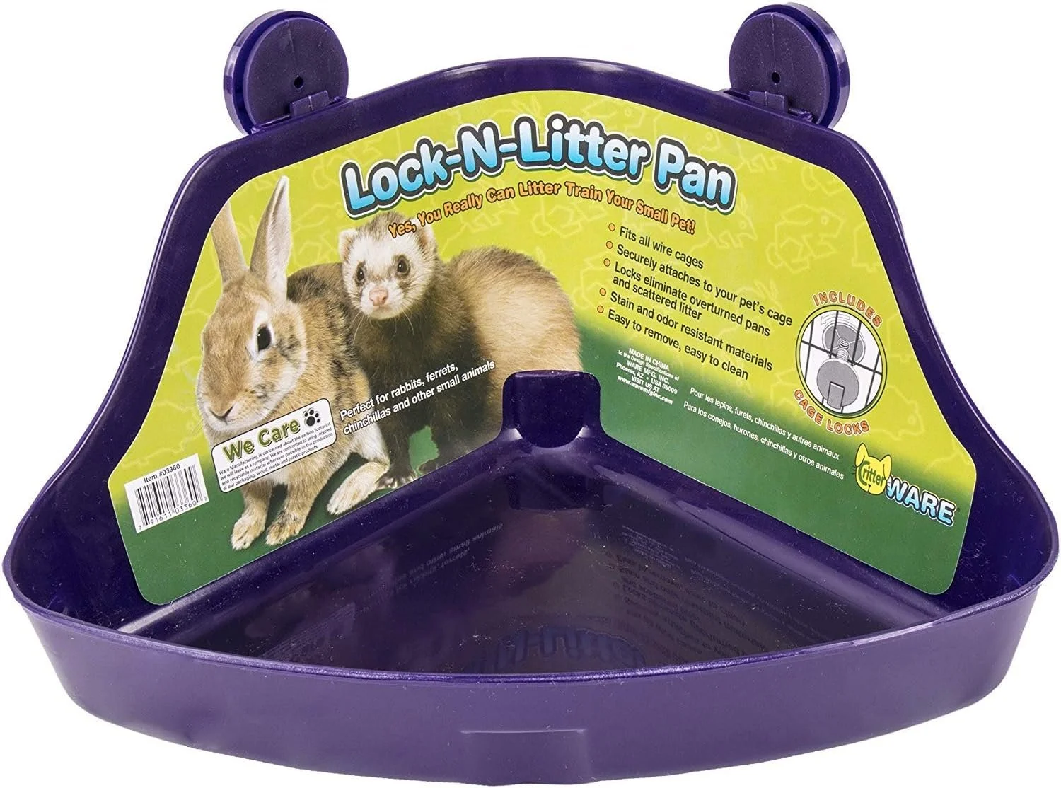 Corner litter box