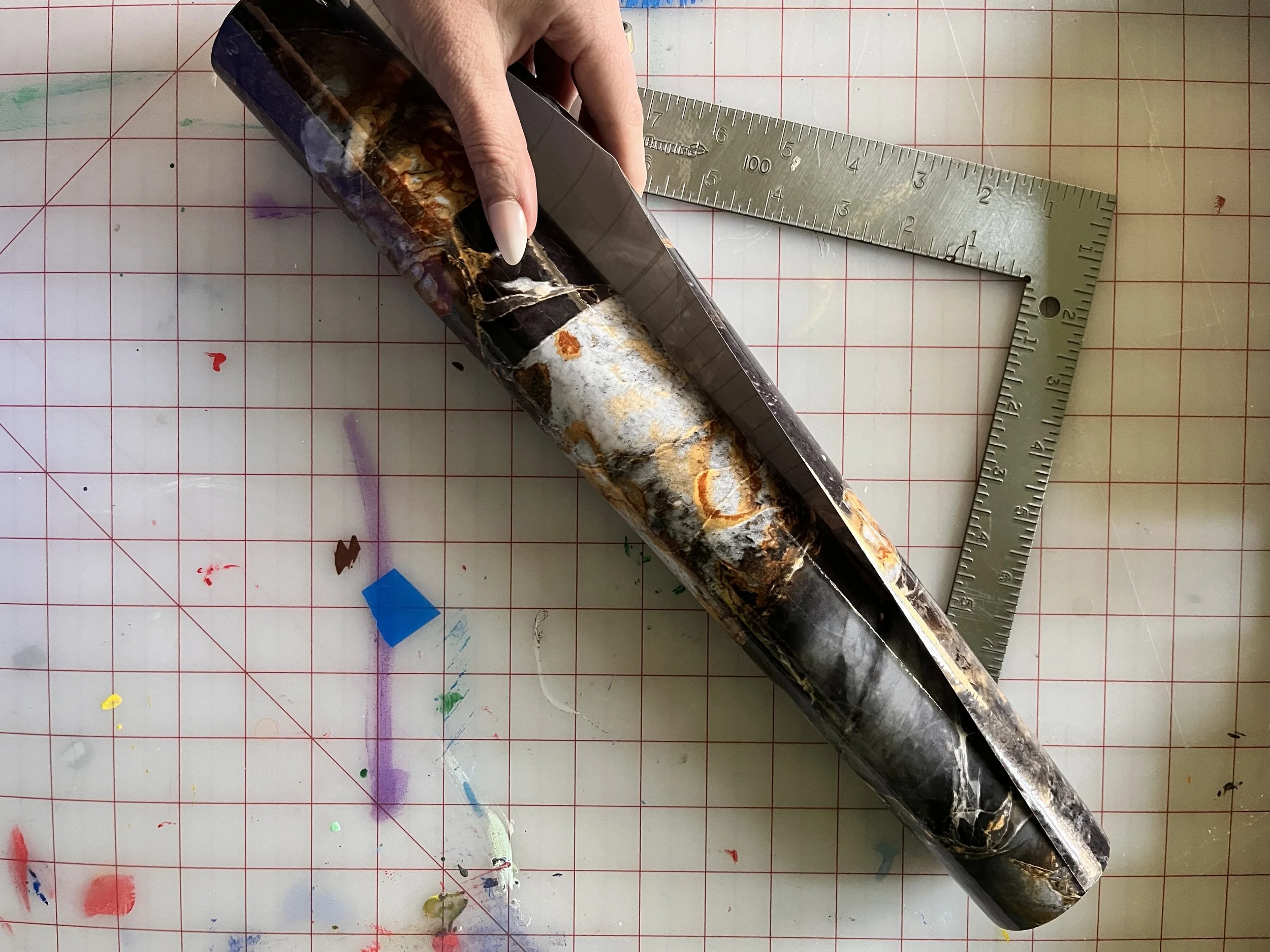 Faux marble contact paper