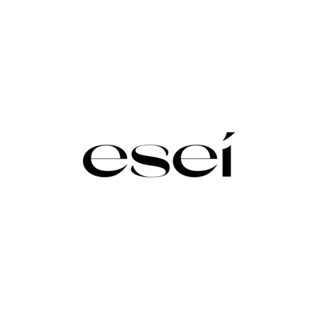 Black text spelling 'eseï' on a white background.