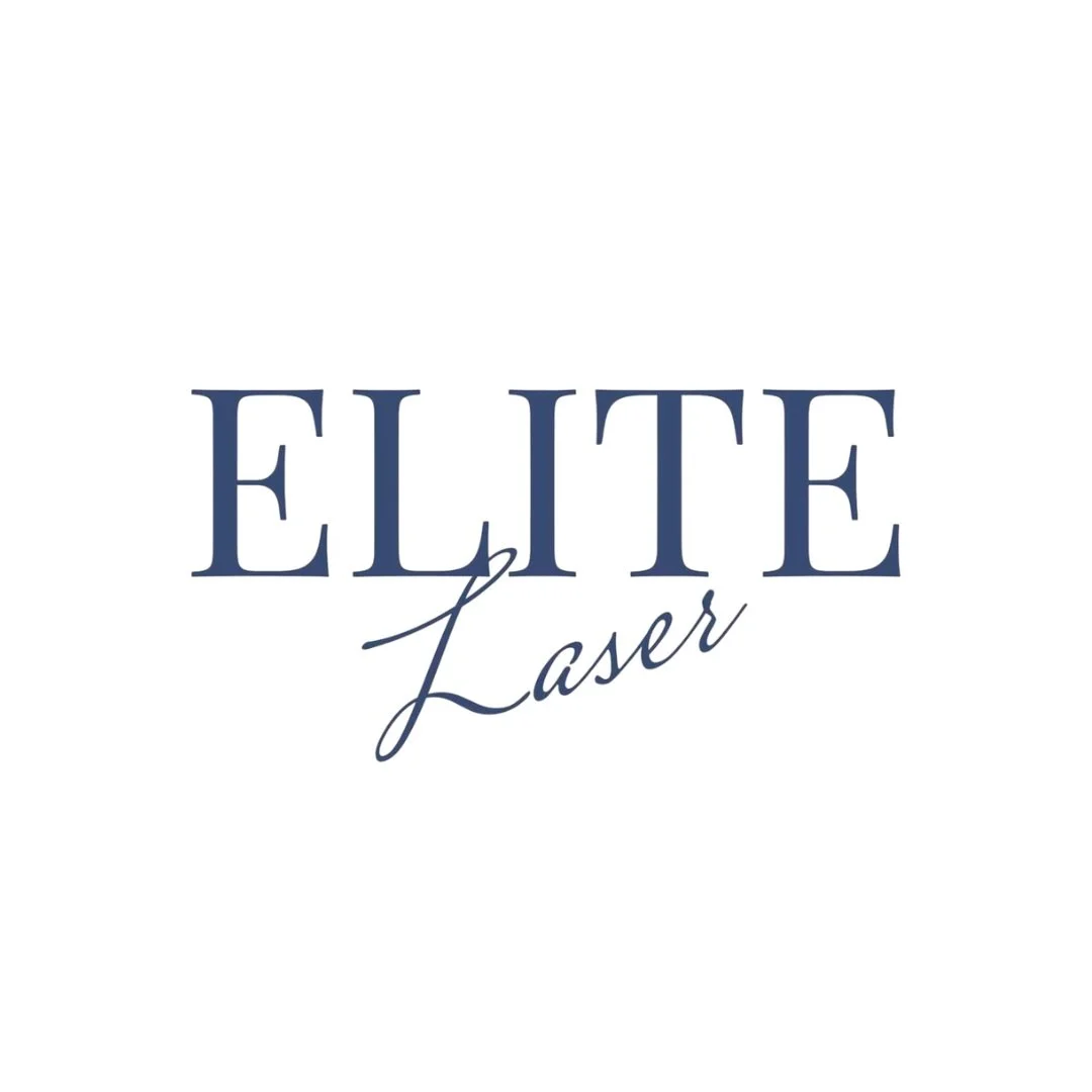 Text logo that reads 'ELITE Laser' in dark blue on a white background.