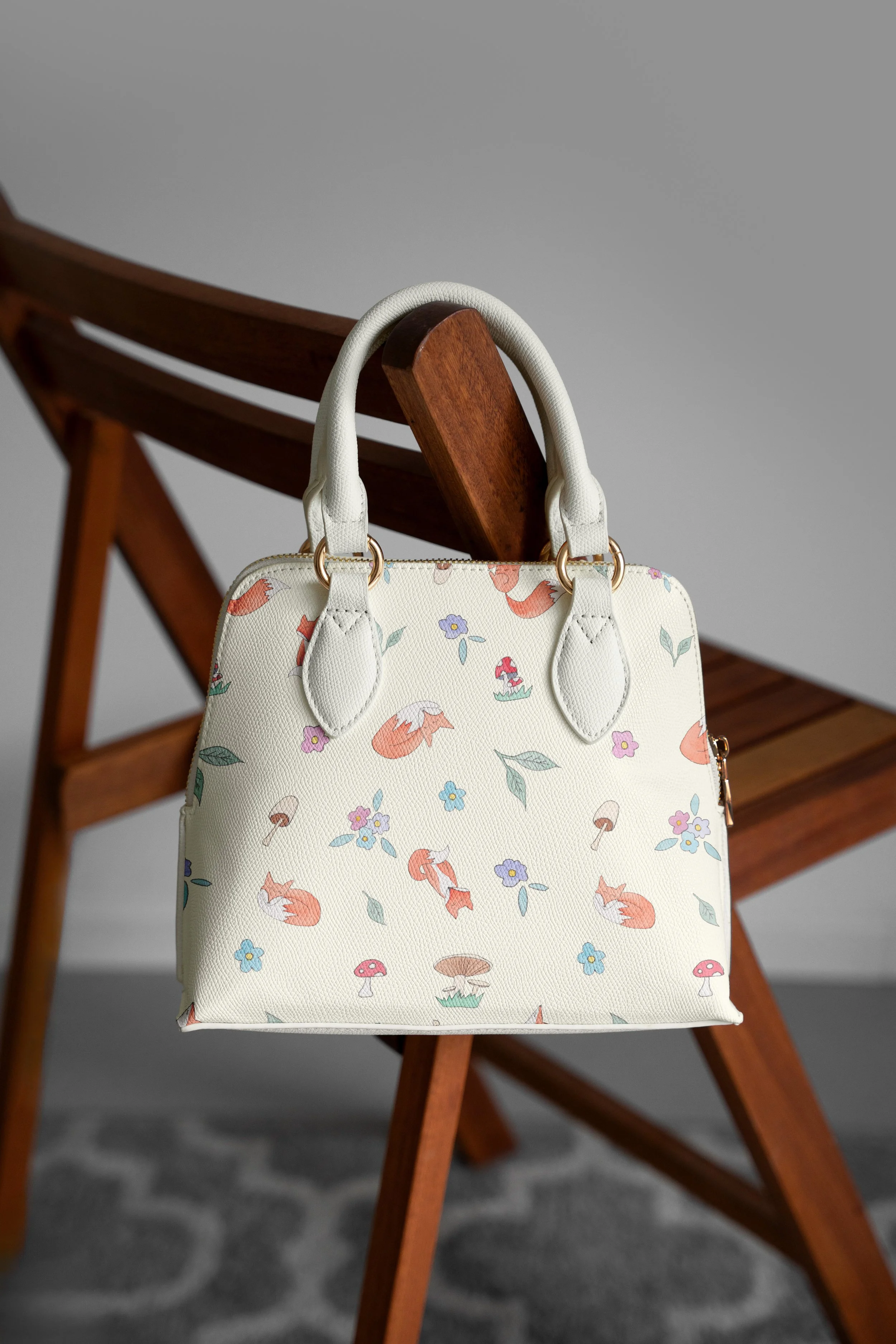 Mushroom Meadow Mischief Cream Handbag.jpg