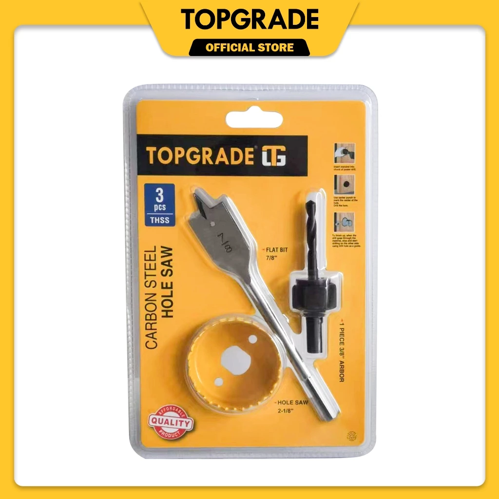 TOPGRADE 3 pcs Hole Saw Set
