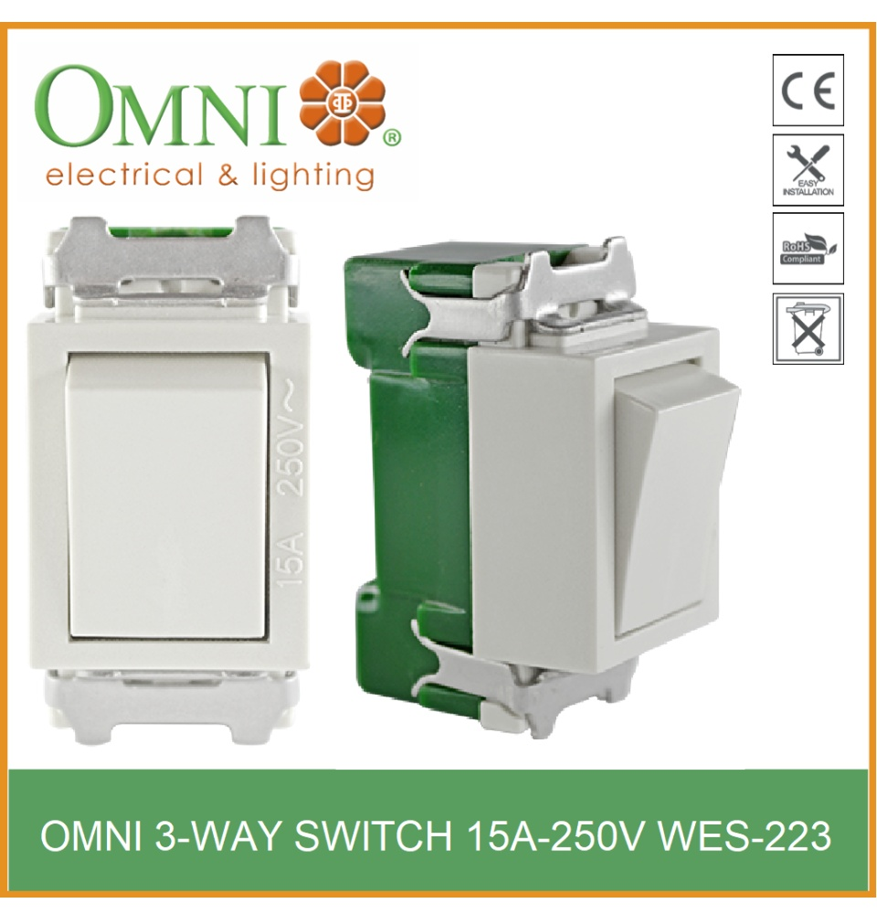 WES-223-PK 3-WAY SWITCH 16A 250V IN BLISTER PACK