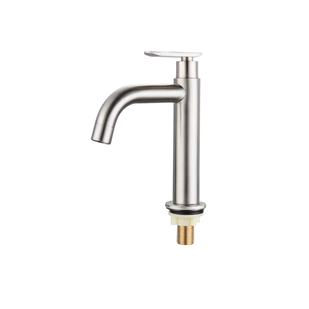 SHARK SF2230 Basin Faucet Stainless Nickel Finish Short-Cold Line