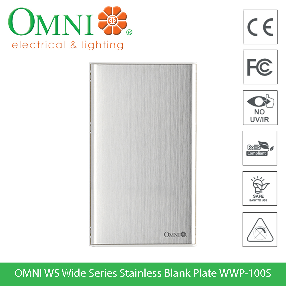 WWP-100S-PK BLANK PLATE (STAINLESS) IN BLISTER PACK