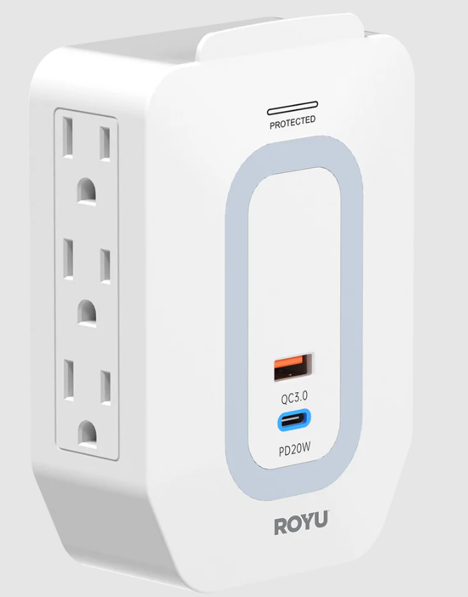 RWA103 6 GANG WALL ADAPTER WITH FAST CHARGING USB PORTS