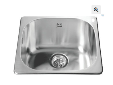 LIXIL Single Bowl Kitchen Sink 470x420x185mm X110.202