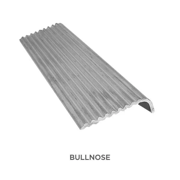 INEX ALUMINUM STAIRNOSING BULLNOSE (YOSUKE) MATTE GRAY