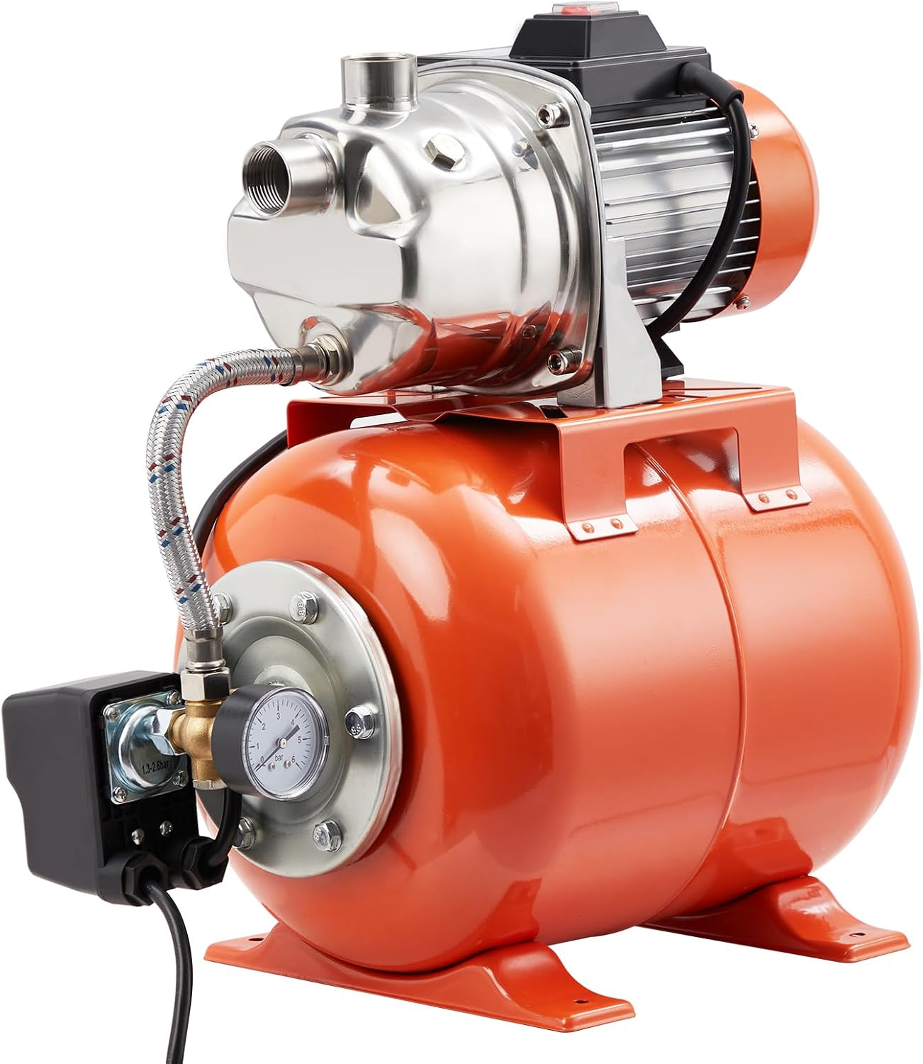 PRESSURE TANK 21 GALS G.I. W/ HOOVER SHALLOW WELL PUMP