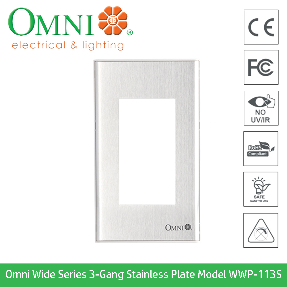 WWP-113S 3-GANG PLATE (STAINLESS)