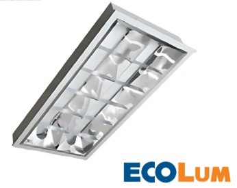 ESLRW2X20/0 T8 2X20W WIDE RECESSED TYPE WITH ALUMINUM REFLECTOR FIXTURE ONLY
