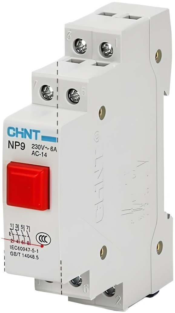 NP9-12D3/2 RED,3NO MODULAR PUSH BUTTON WITH INDICATOR