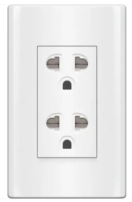 MD913 DUPLEX UNIVERSAL OUTLET WITH GOUND & SHUTTER SET