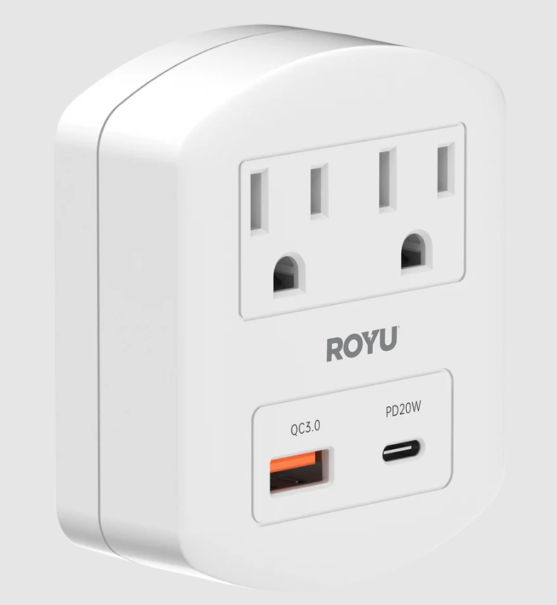 RWA101 2 GANG WALL ADAPTER WITH FAST CHARGING USB PORTS
