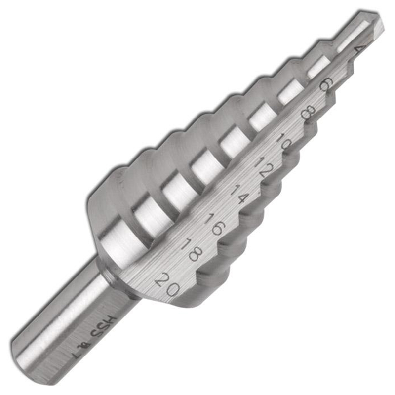 TORQ HSS STEP DRILL BIT T 16420 4,6,8,10,12,14,16,18,20 MM 1/2