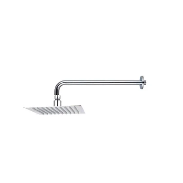 LIXIL Square Ultra-Thin Stainless Steel Rainshower Head w/ Arm TR002