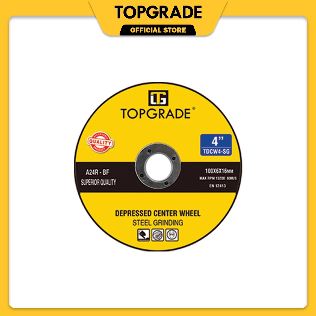 TOPGRADE Depressed Center Wheel (Steel Grinding) 4"