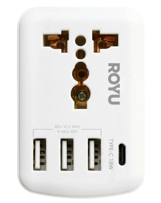 UNIVERSAL ADAPTER (INTERNATIONAL OUTLET + USB PORTS) 10A