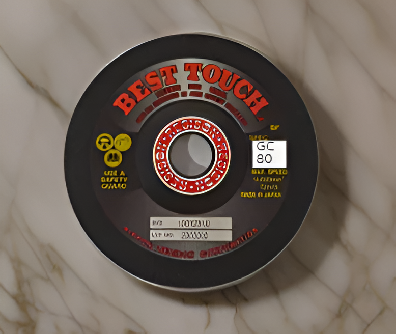 BEST TOUCH - - DEP. CENTER FLEX. GRINDING DISC STONE
- (4in.) 100 X 2 X 16 - GC80 (JAPAN) (05974-01070