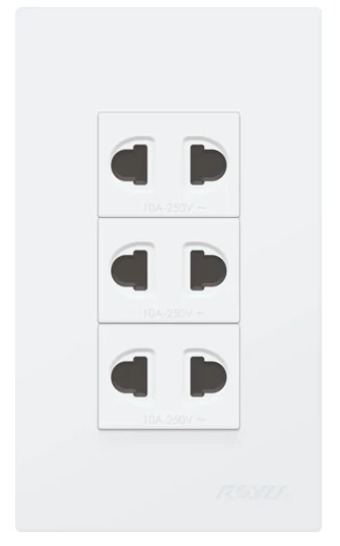 WD115 3 GANG UNIVERSAL OUTLET SET