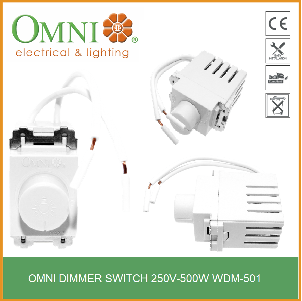 WDM-501-PK DIMMER SWITCH 250V-500W IN BLISTER PACK