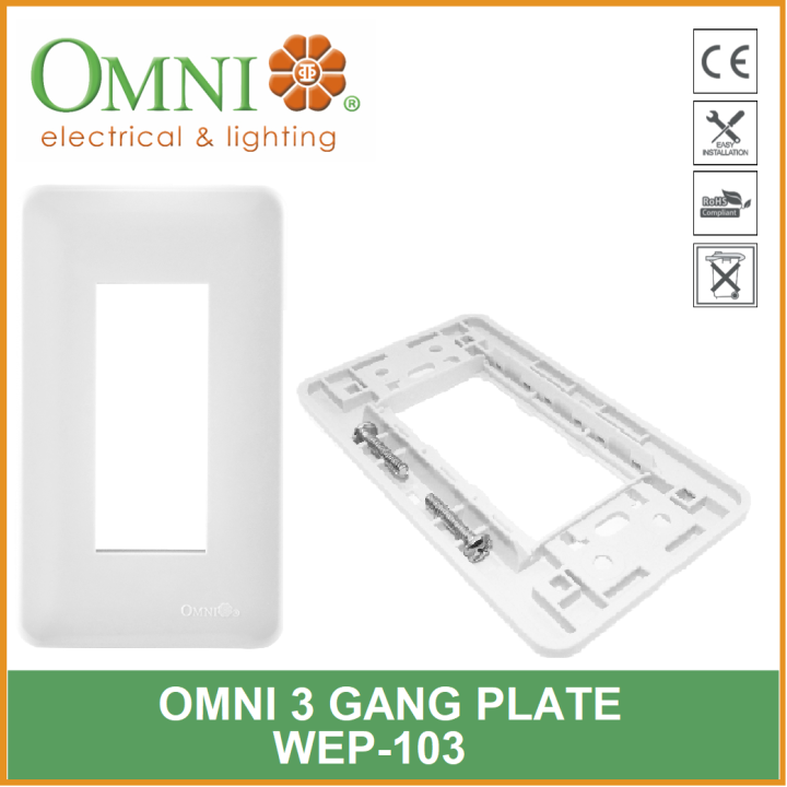 WEP-103-PK 3-GANG PLATE IN BLISTER PACK