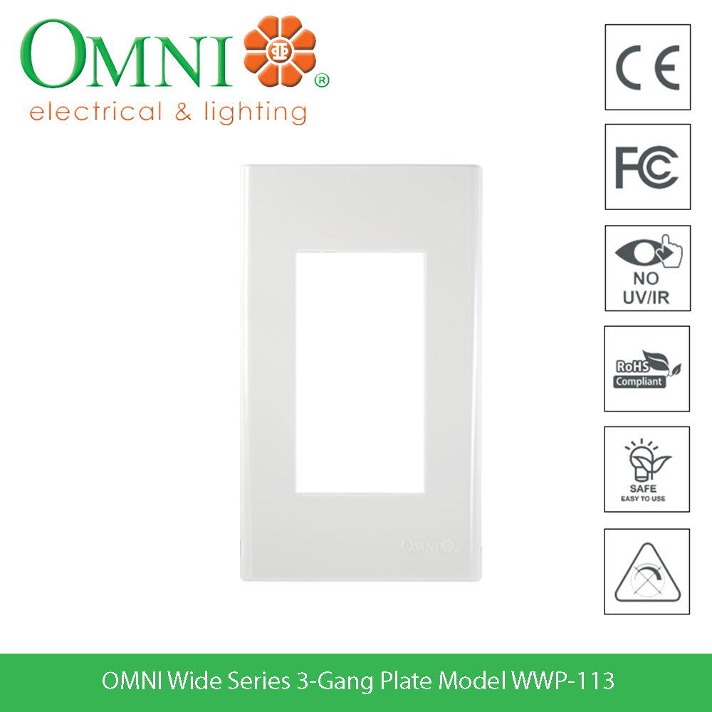 WWP-113-PK 3-GANG PLATE IN BLISTER PACK