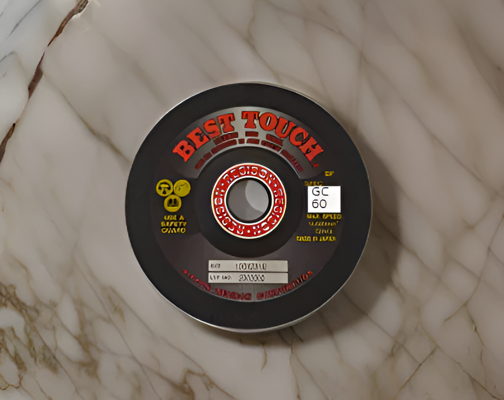 BEST TOUCH - - DEP. CENTER FLEX. GRINDING DISC STONE 
- (4in.) 100 X 2 X 16 - GC60 (JAPAN) (05974-01050)
