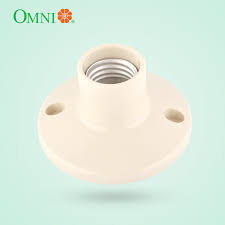 E27-130 E27 CEILING RECEPTACLE 3 1/2 INCH DIAMETER WITH SCREW IVORY 6A 250V