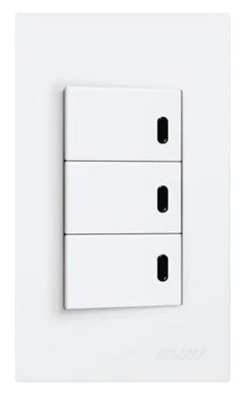 WD605 3 GANG SWITCH WITH LED SET