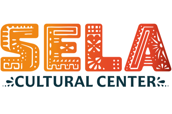 Colorful logo with the words 'Sela Cultural Center' in decorative fonts.