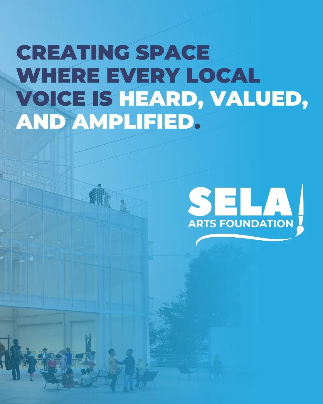 Have you heard about the SELA Arts Foundation yet? Rooted in Community. Rising through Art. Curious? 

Our mission is to empower Southeast Los Angeles through the arts by closing resource gaps, expanding arts education, and establishing the SELA Cult