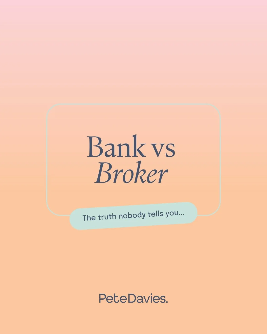 When it comes to your home loan, choosing Bank vs Broker isn&rsquo;t just a preference&hellip;

It&rsquo;s the difference between being sold to and being looked after.

Most families don&rsquo;t realise this &mdash; but your bank only offers one thin