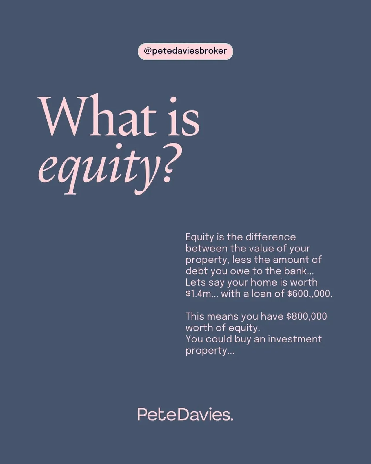 Equity = the hidden power inside your home.

It&rsquo;s the difference between what your property is worth and what you still owe &mdash; and it can open doors to renovations, investments, upgrades, or building long-term wealth.

Not sure how much eq