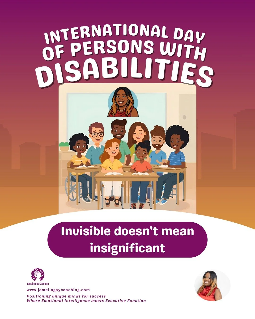 Today is the International Day of Persons with Disabilities.

When we think about disability, we often picture what's visible: wheelchairs, white canes, hearing aids, mobility devices. These matter. Recognition matters. Access matters.

But many disa