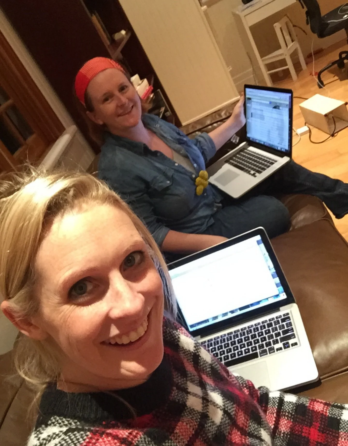 Vergen&rsquo;s - this is Lis and I in Brisbane, on my couch, launching a website in 2015. Not much has changed. I still have that couch. Question is - does Lis still have that bandana? 
I&rsquo;m feeling a big time need for her to create a line of Ve