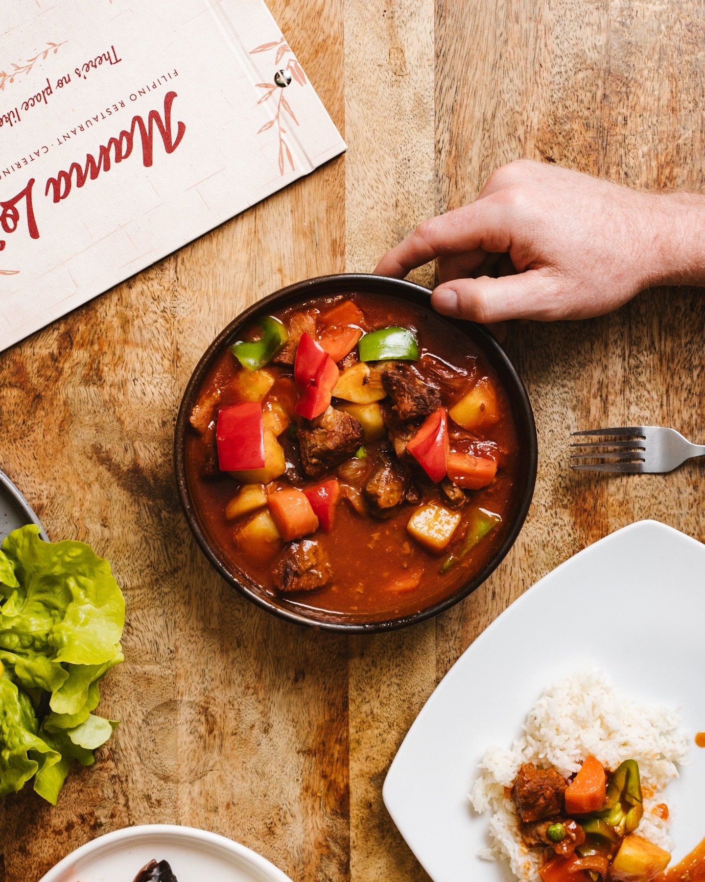 This is the kind of dish that brings people together.
Our Beef Kaldereta is slow-cooked, rich, and full of heart... the kind of meal you sit down with, share stories over, and enjoy with warm rice.

Made fresh, served with love, just like home at Mam