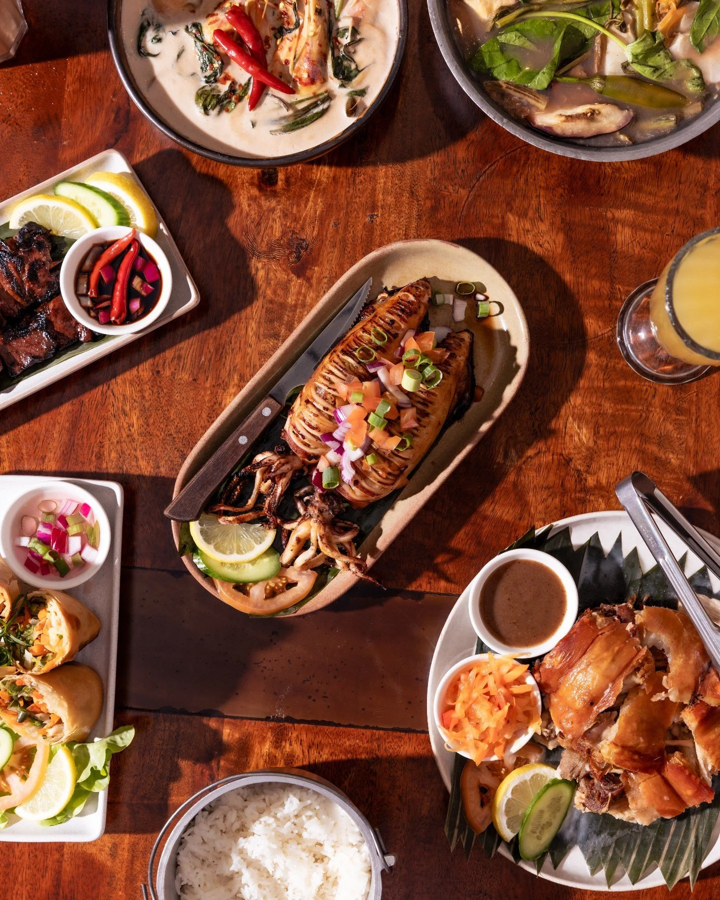 Smoky, tender, and grilled to perfection 🔥🦑

Our Inihaw na Pusit (Grilled Stuffed Squid) at Mama Lor is packed with flavour and cooked over open flames the Filipino way 🇵🇭

A true favourite for seafood lovers and perfect with rice on the side 🤍
