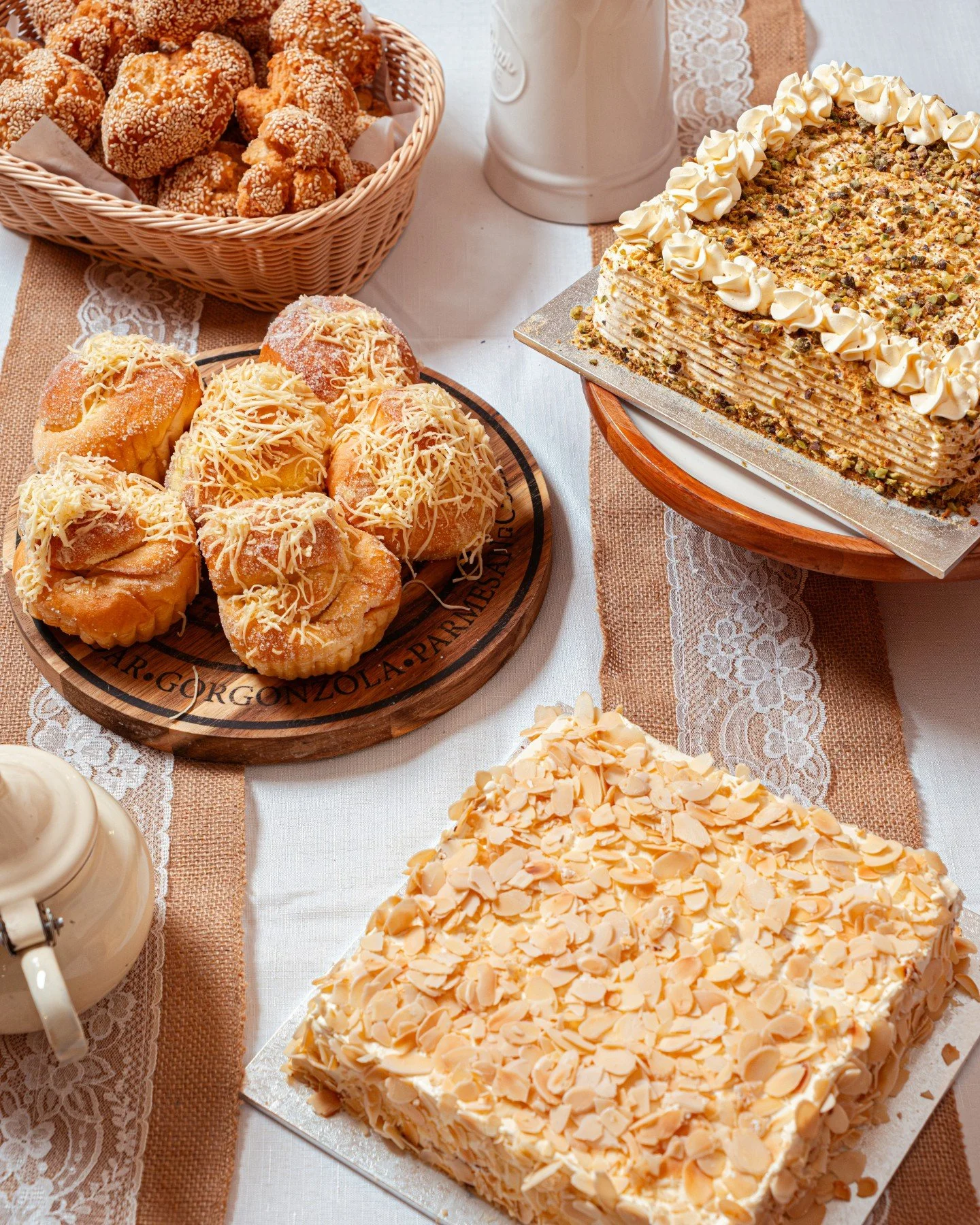 From soft, buttery ensaymadas, crispy binangkal, to our classic almond and pistachio sansrival. These are the sweet treats our customers can&rsquo;t resist 🫶✨
Perfect for sharing, gifting, or enjoying after a comforting Filipino meal.

👉 Visit us i