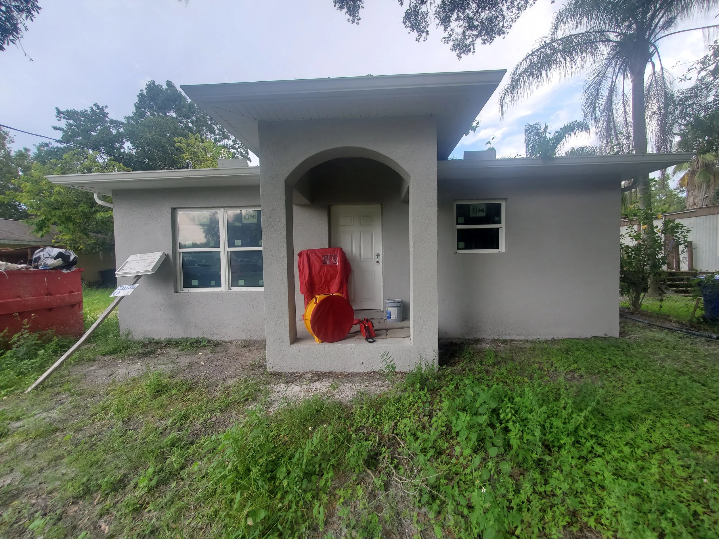 This image is a blower door test in Lakeland FL