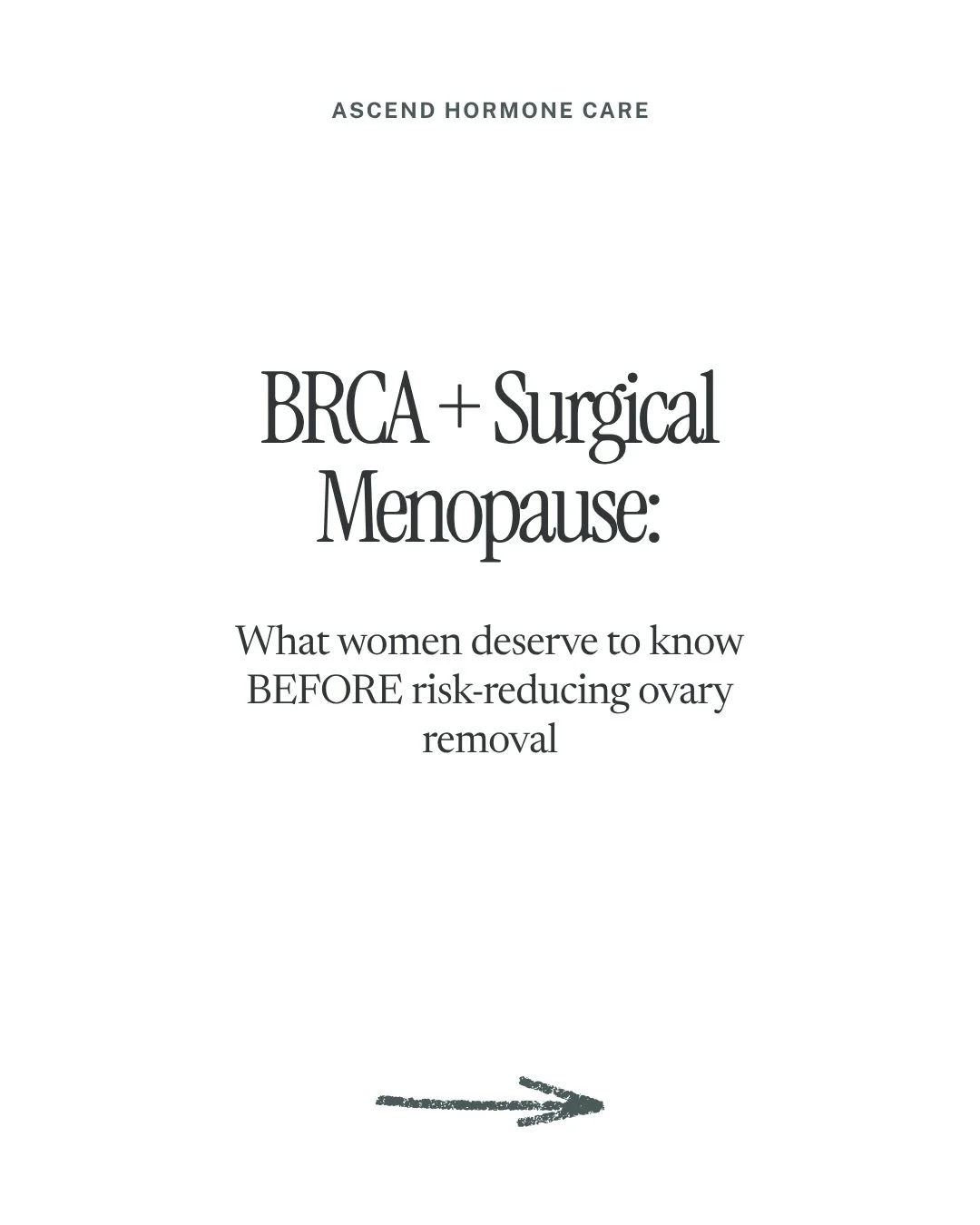 Women with BRCA mutations are often counseled extensively on cancer risk reduction &mdash; and they absolutely should be.

But they also deserve informed conversations about what abrupt surgical menopause can mean for their bones, cardiovascular heal