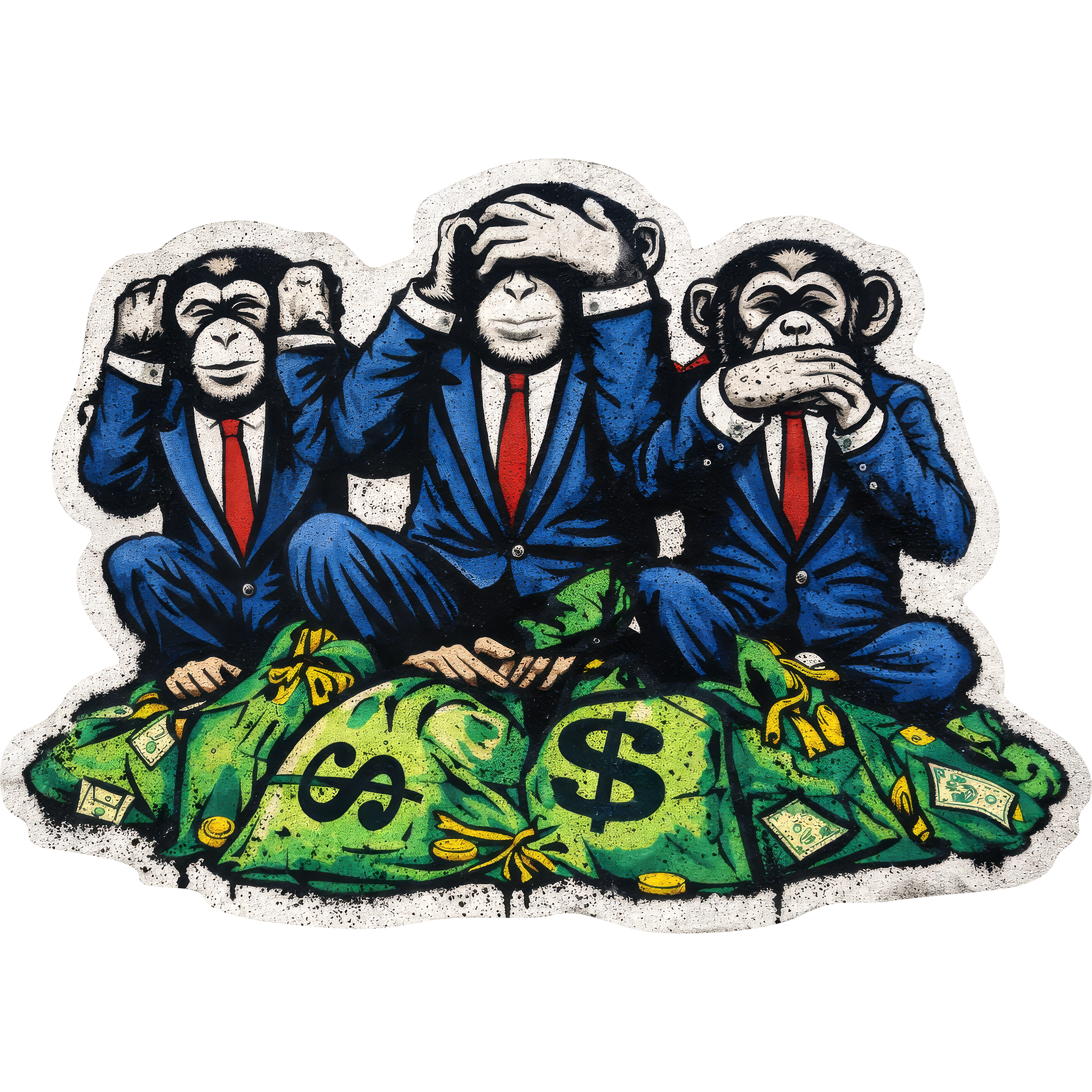 No Evil Sticker: Modern Art Edition