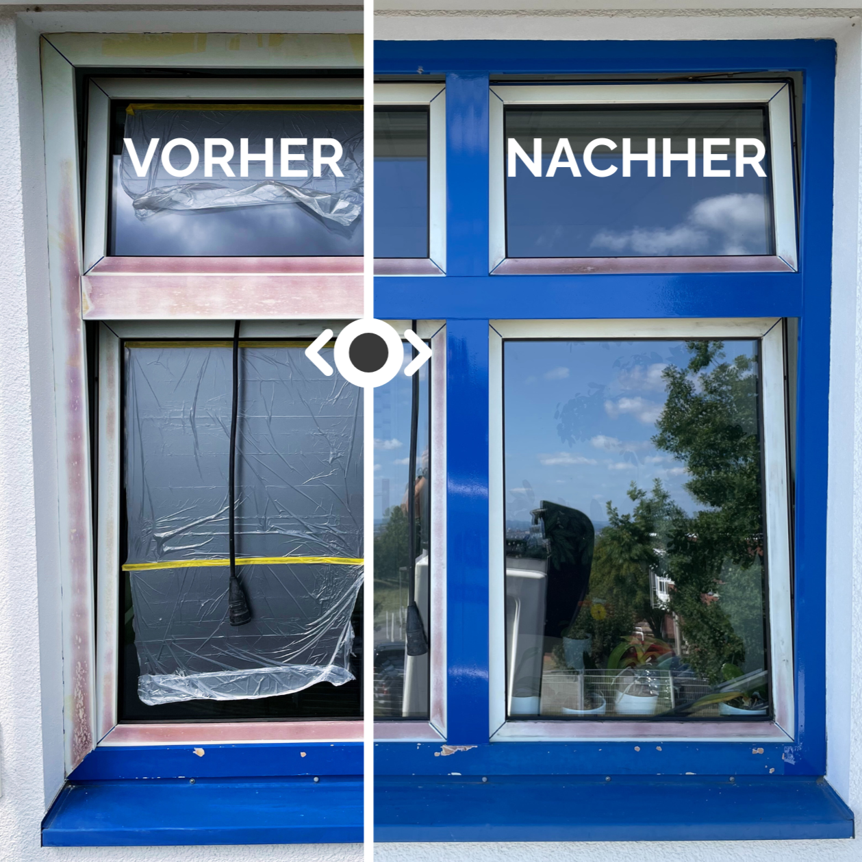 Fensterschutz mit neuer Folie 