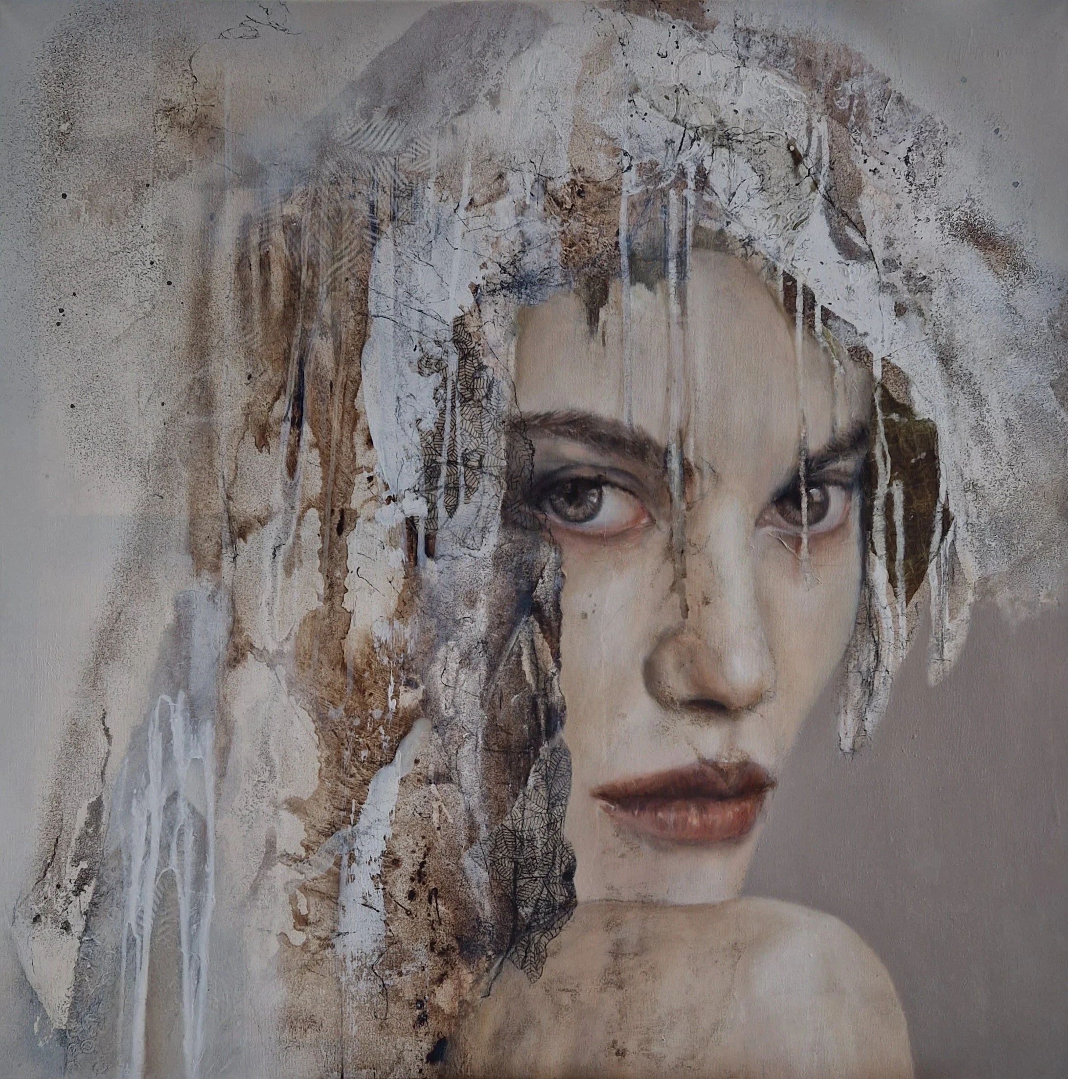 Marine Debris • 2024 • 100x100 • mixed media / Leinwand