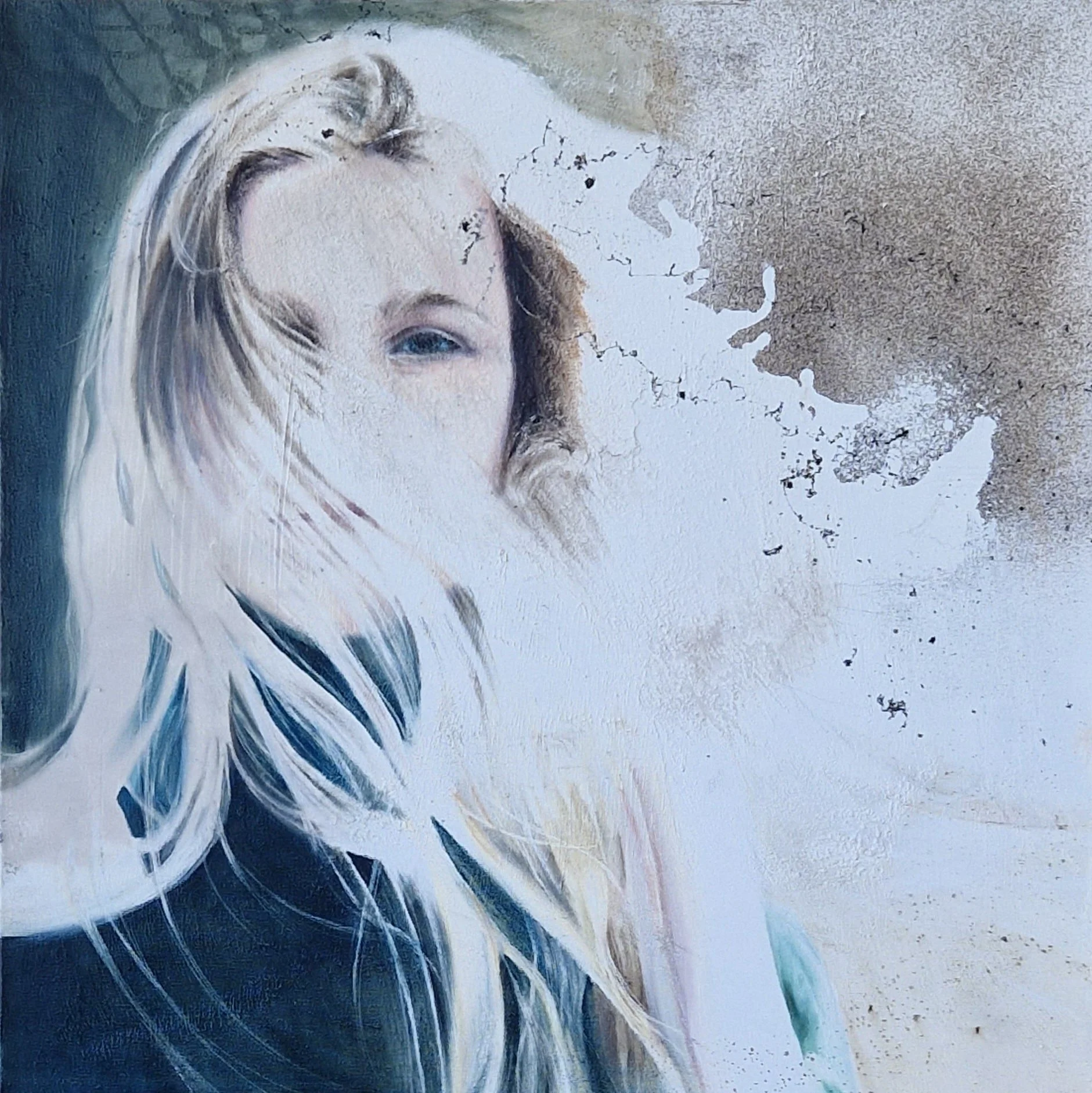Windy • 2024 • 70x70 • mixed media / Leinwand