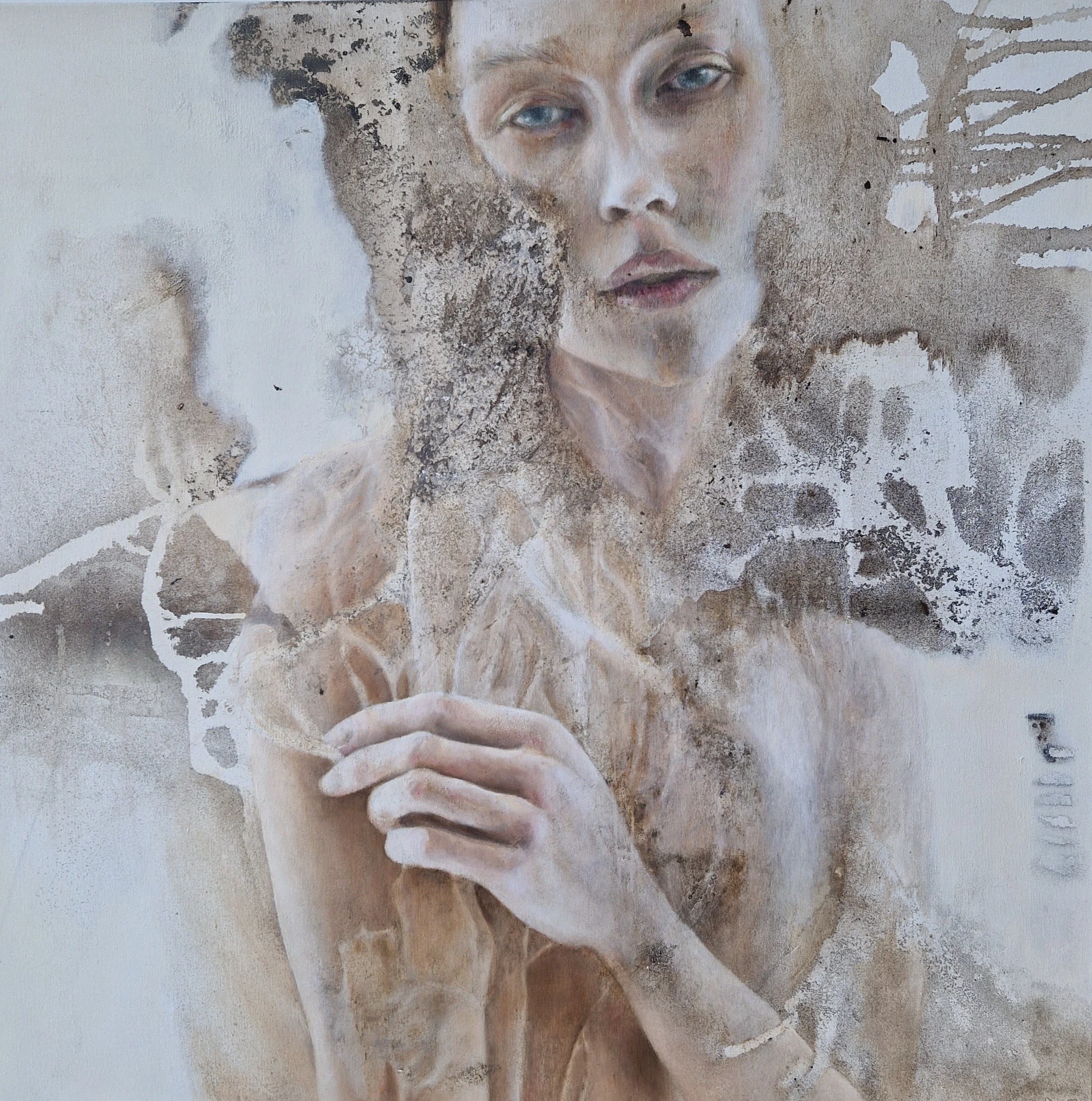 Metamorphose • 2025 • 100x100 • mixed media / Leinwand