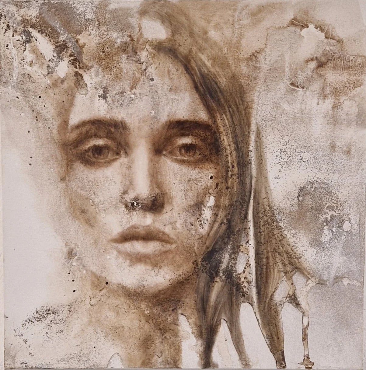 ohne Titel • 2024 • 70x70 • mixed media / Leinwand
