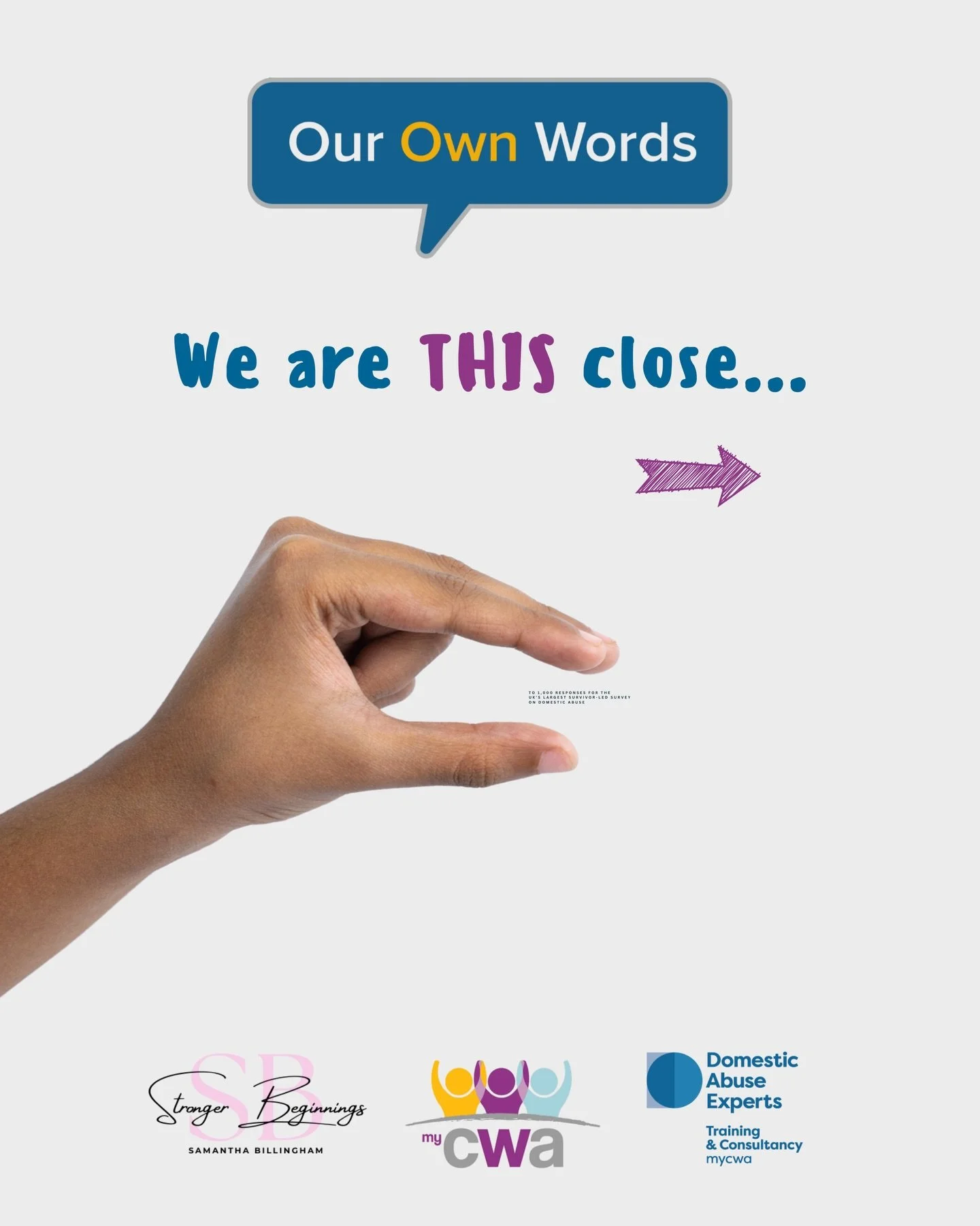 We&rsquo;re nearly there. 🤏
Only 378 more responses until we reach our 1,000 target.

We&rsquo;ve already started in-depth interviews with survivors as part of the next stage of the project.

Let&rsquo;s keep going. Every voice strengthens the evide