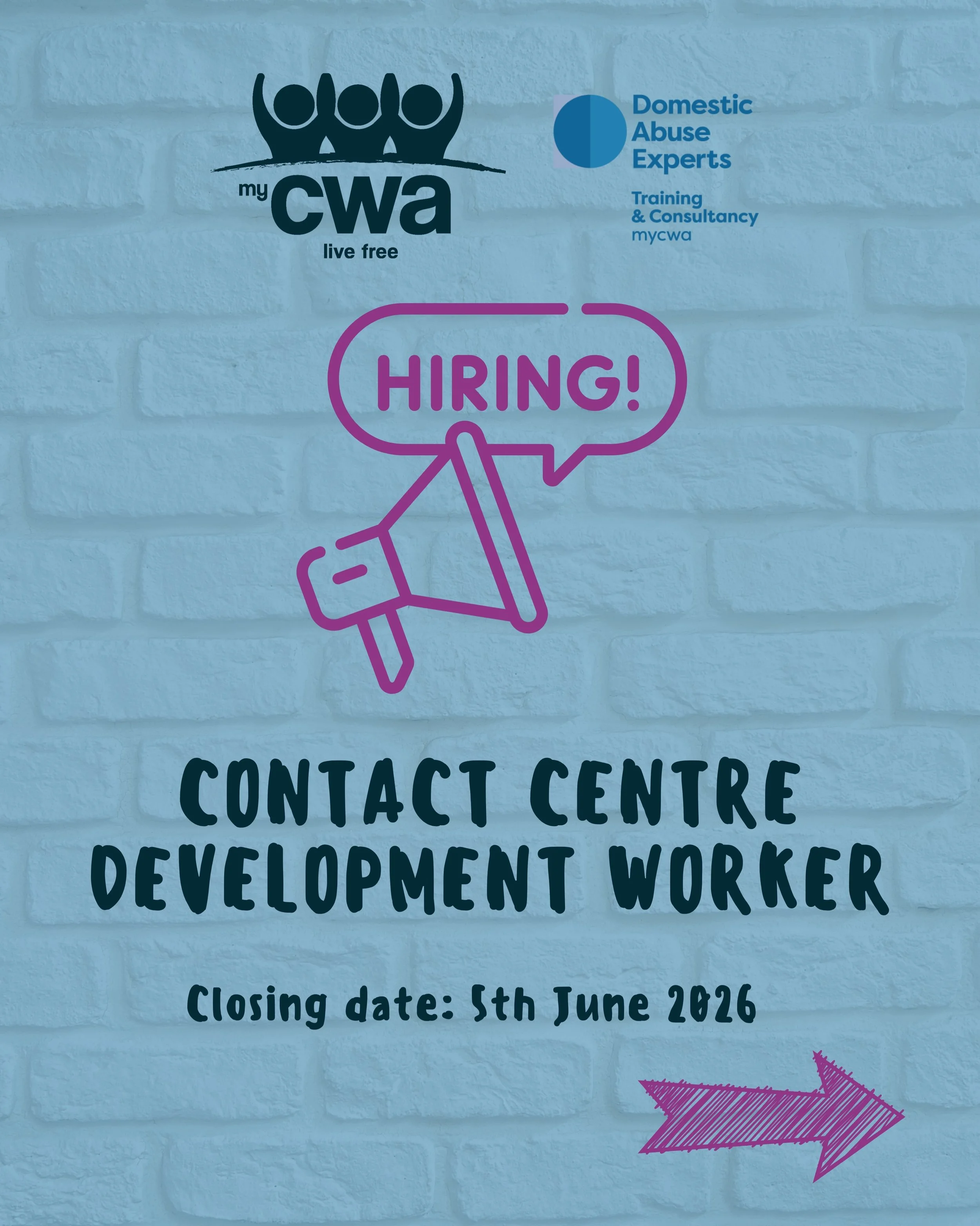 🌟 We&rsquo;re hiring &ndash; Contact Centre Development Worker 🌟
Are you looking for a role where your work genuinely makes a difference to children&rsquo;s lives?

You&rsquo;ll be working with children and families affected by domestic abuse, help