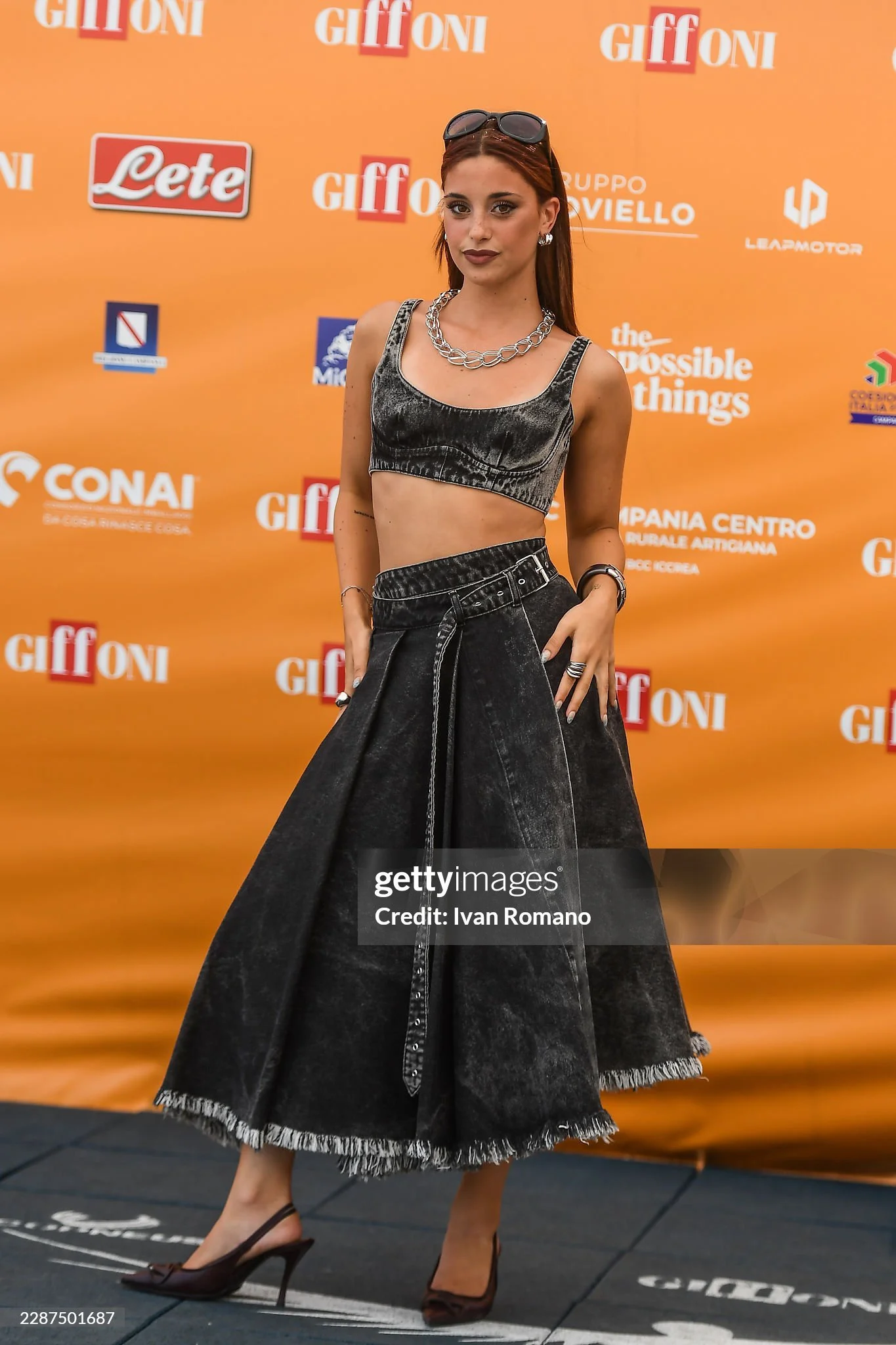 Influencer Iris Di Domenico styled for Giffoni Film Festival